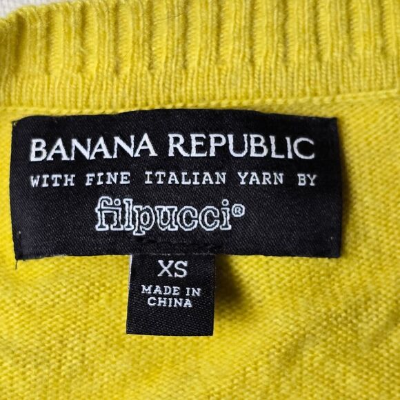 Banana Republic Women’s Yellow Wool Crew Neck Sweater Size‎ XS Pre-Owned - Picture 7 of 11